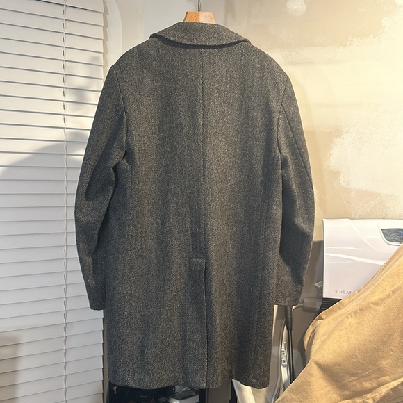 Vintage Casualcraft Men’s Gray Wool Blend Herringbone Peacoat USA Made Size 44L - Picture 2 of 9